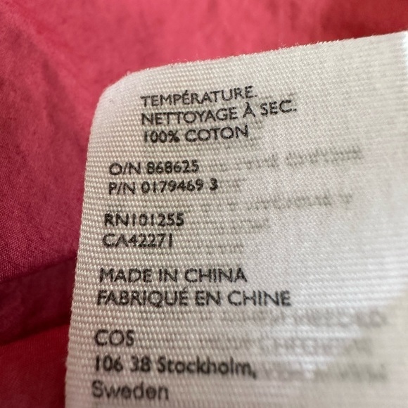 COS Cotton Short Sleeve Dress Size 4 - Picture 4 of 11